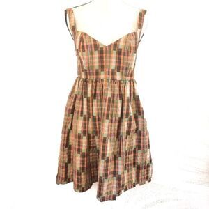 Ali Ro Brown Plaid Summer Dress